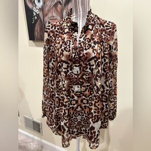 Coldwater Creek Leopard Blouse